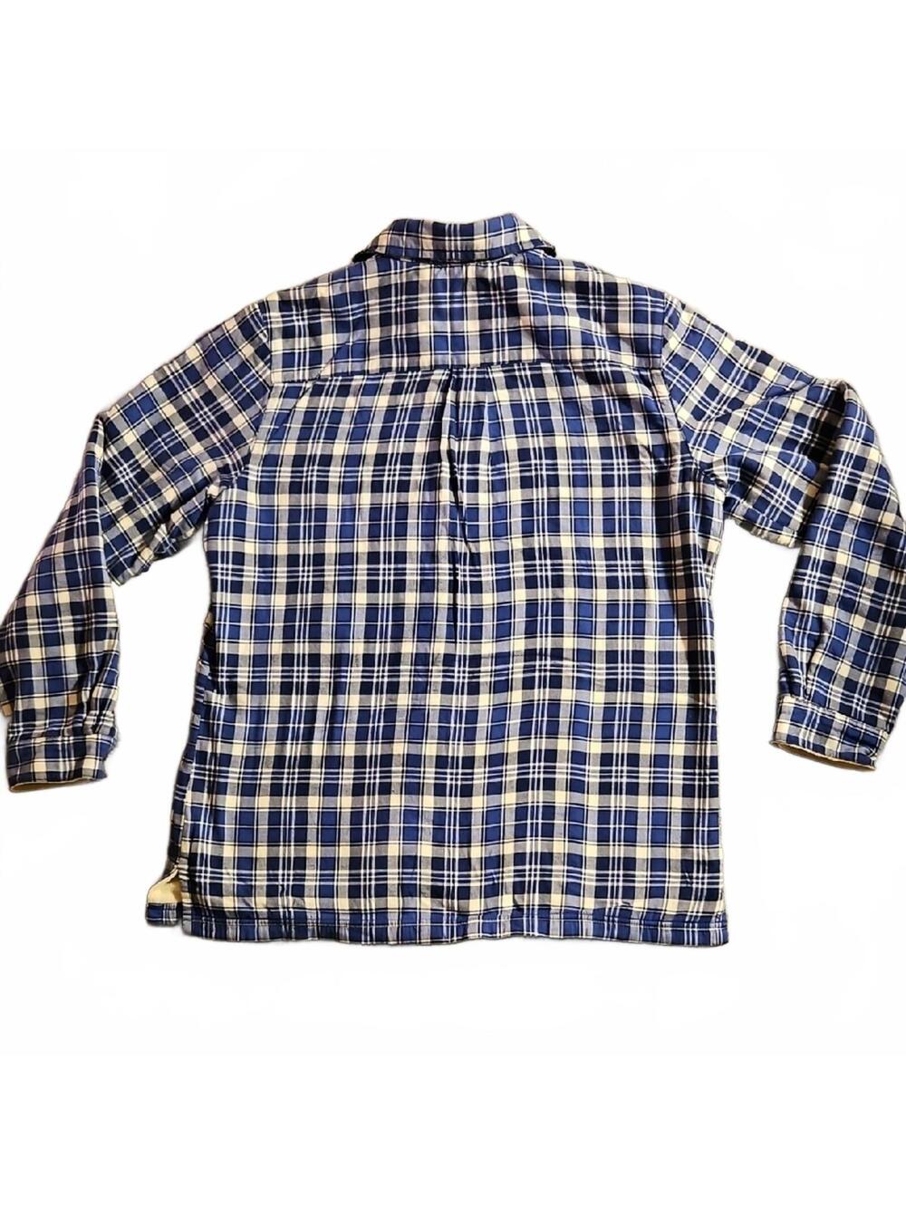 L.L.Bean Women's Medium Blue Plaid Button-Up Shirt Jacket - Picture 5 of 8